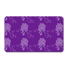 Purple Flower Rose Sunflower Magnet (rectangular) by Mariart