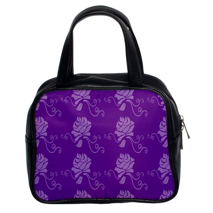 Purple Flower Rose Sunflower Classic Handbags (2 Sides)