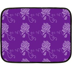 Purple Flower Rose Sunflower Fleece Blanket (mini)