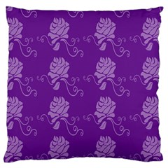 Purple Flower Rose Sunflower Standard Flano Cushion Case (two Sides)