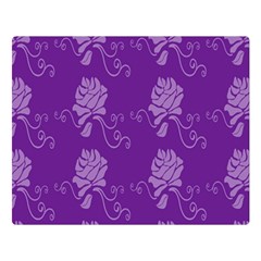 Purple Flower Rose Sunflower Double Sided Flano Blanket (large)  by Mariart