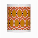 Orange Circle Polka White Mugs Center