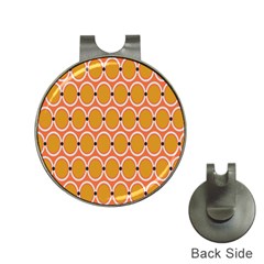 Orange Circle Polka Hat Clips With Golf Markers by Mariart