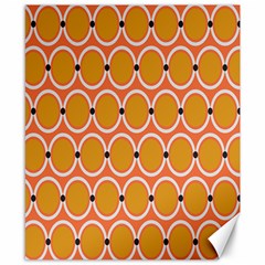 Orange Circle Polka Canvas 8  X 10 