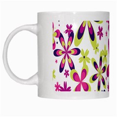 Star Flower Purple Pink White Mugs