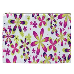 Star Flower Purple Pink Cosmetic Bag (xxl) 