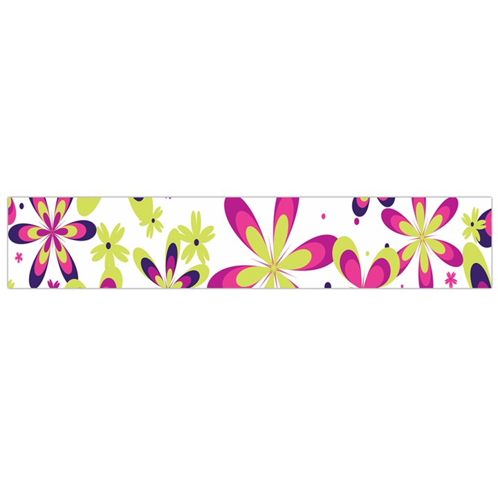 Star Flower Purple Pink Flano Scarf (Large)