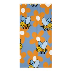 Wasp Bee Honey Flower Floral Star Orange Yellow Gray Shower Curtain 36  X 72  (stall)  by Mariart