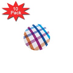 Webbing Line Color Rainbow 1  Mini Magnet (10 Pack) 