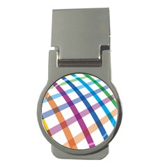 Webbing Line Color Rainbow Money Clips (round) 