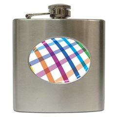 Webbing Line Color Rainbow Hip Flask (6 Oz) by Mariart