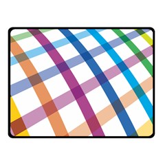 Webbing Line Color Rainbow Double Sided Fleece Blanket (small)  by Mariart