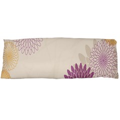 Star Sunflower Floral Grey Purple Orange Body Pillow Case (Dakimakura)