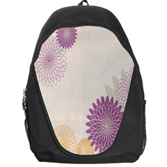 Star Sunflower Floral Grey Purple Orange Backpack Bag