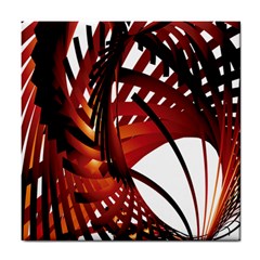 Webbing Red Tile Coasters by Mariart