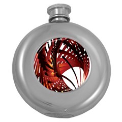 Webbing Red Round Hip Flask (5 Oz)