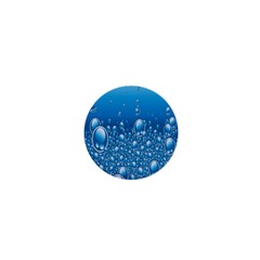 Water Bubble Blue Foam 1  Mini Magnets