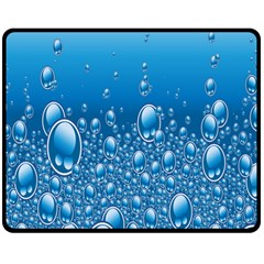 Water Bubble Blue Foam Fleece Blanket (medium) 