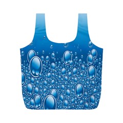 Water Bubble Blue Foam Full Print Recycle Bags (m)  by Mariart