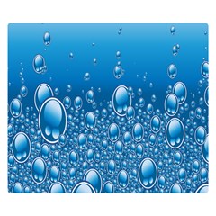 Water Bubble Blue Foam Double Sided Flano Blanket (small) 