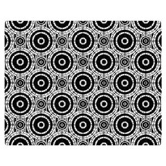 Geometric Black And White Double Sided Flano Blanket (medium)  by linceazul