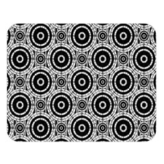 Geometric Black And White Double Sided Flano Blanket (large)  by linceazul