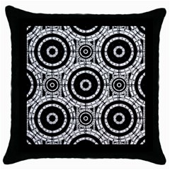 Geometric Black And White Throw Pillow Case (black) by linceazul