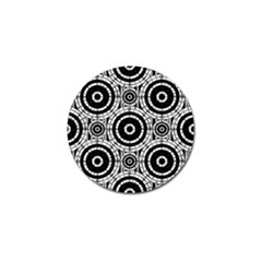 Geometric Black And White Golf Ball Marker (10 Pack) by linceazul