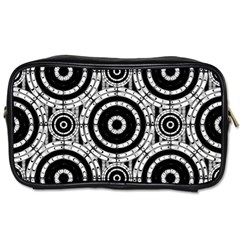Geometric Black And White Toiletries Bags 2-side by linceazul