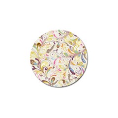 Colorful Seamless Floral Background Golf Ball Marker by TastefulDesigns