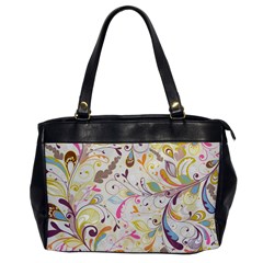 Colorful Seamless Floral Background Office Handbags by TastefulDesigns