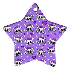 Cute skulls  Star Ornament (Two Sides)