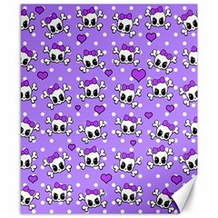 Cute skulls  Canvas 8  x 10 