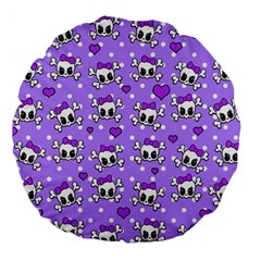 Cute skulls  Large 18  Premium Round Cushions