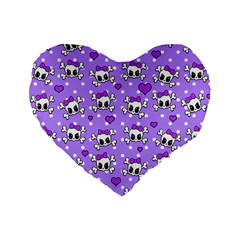 Cute skulls  Standard 16  Premium Heart Shape Cushions