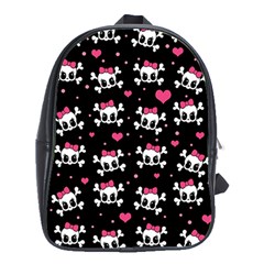 Cute Skulls  School Bags (xl)  by Valentinaart