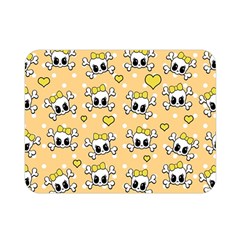 Cute Skull Double Sided Flano Blanket (mini)  by Valentinaart
