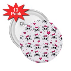 Cute Skull 2 25  Buttons (10 Pack) 