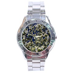 Floral Skies Stainless Steel Analogue Watch by dawnsiegler