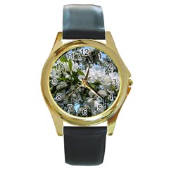Pure And Simple 2 Round Gold Metal Watch by dawnsiegler