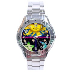 Celestial Skies Stainless Steel Analogue Watch by dawnsiegler