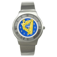 Coat Of Arms Of Ireland, 17th Century To The Foundation Of Irish Free State Stainless Steel Watch by abbeyz71