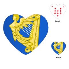 Coat Of Arms Of Ireland, 17th Century To The Foundation Of Irish Free State Playing Cards (heart)  by abbeyz71