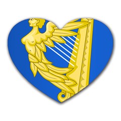 Coat Of Arms Of Ireland, 17th Century To The Foundation Of Irish Free State Heart Mousepads