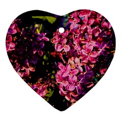 Lilacs Heart Ornament (two Sides) by dawnsiegler