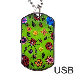 Lucky Ladies Dog Tag USB Flash (One Side)