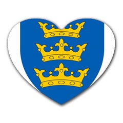 Lordship Of Ireland Coat Of Arms, 1177-1542 Heart Mousepads by abbeyz71