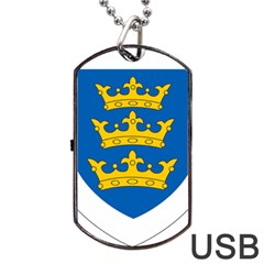 Lordship Of Ireland Coat Of Arms, 1177-1542 Dog Tag Usb Flash (one Side) by abbeyz71