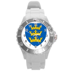 Lordship Of Ireland Coat Of Arms, 1177-1542 Round Plastic Sport Watch (l)