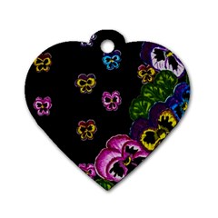 Floral Rhapsody Pt 1 Dog Tag Heart (one Side) by dawnsiegler